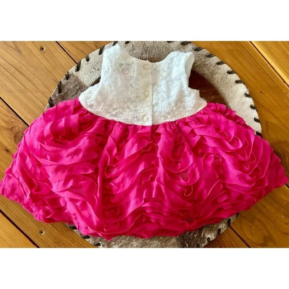 The‎ Children's Place Party Dress Baby Girl 3-6M White Pink Gold Sequin